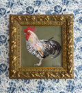 Original Framed Rooster painted in Gouache